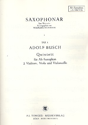 Quintett für Altsaxophon, 2 Violinen,
