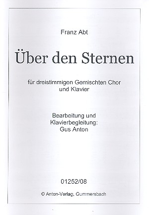 Über den Sternen für gem Chor und Klavier