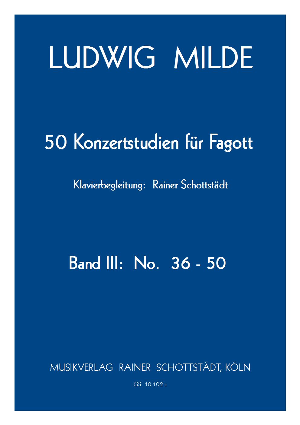 50 Konzertstudien Band 3 für Fagott