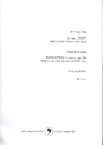 Evocation op.32 for violin and