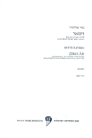 Zima'ar for soprano, 2 violins,