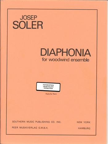 Diaphonia for 3 flutes, 3 oboes,