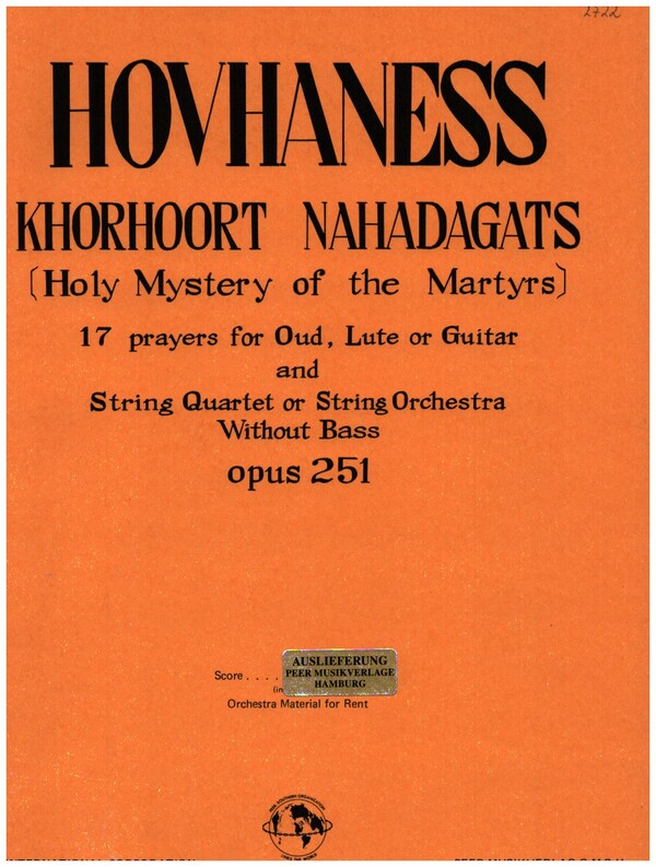Khorhoort Nahadagats op.251