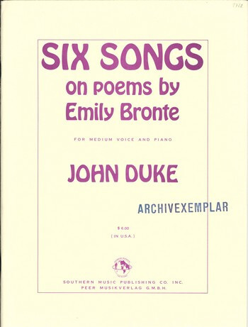 6 Songs on Poems by Emily Bronte