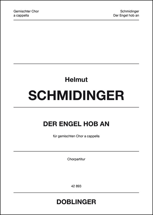 Der Engel hob an