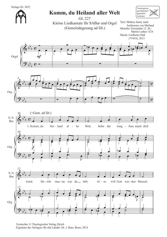 Komm du Heiland aller Welt