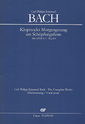 Klopstocks Morgengesang am Schöpfungsfeste WQ239