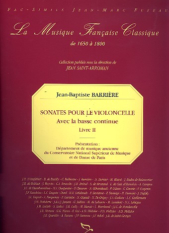 Sonates pour le violoncelle et la basse continue livre 2