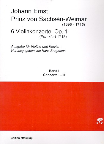 6 Konzerte op.1 Band 1 (Nr.1-3) für Violine, Streicher und Bc