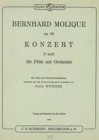 Konzert für Flöte op.69