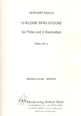 10 kleine Spielstücke op.187a