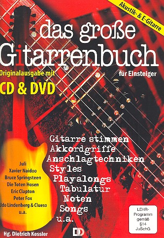 Das große Gitarrenbuch für Einsteiger (+DVD +CD):