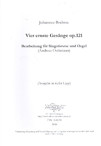 4 ernste Gesänge op.121