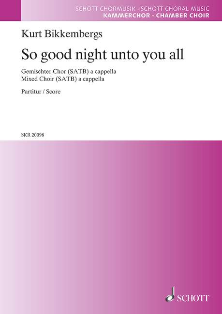 So good Night unto You all