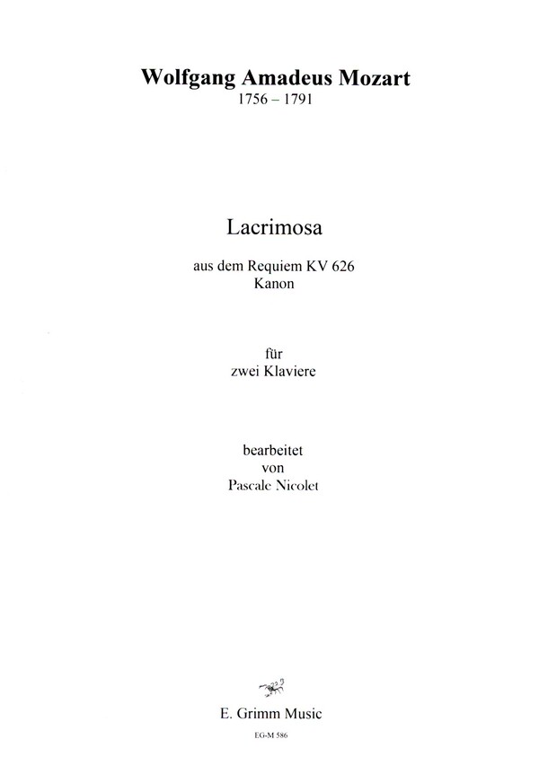 Lacrimosa aus dem Requiem KV626 (Kanon)