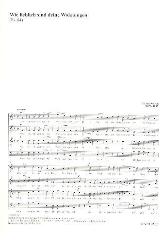 Wie lieblich sind deine Wohnungen