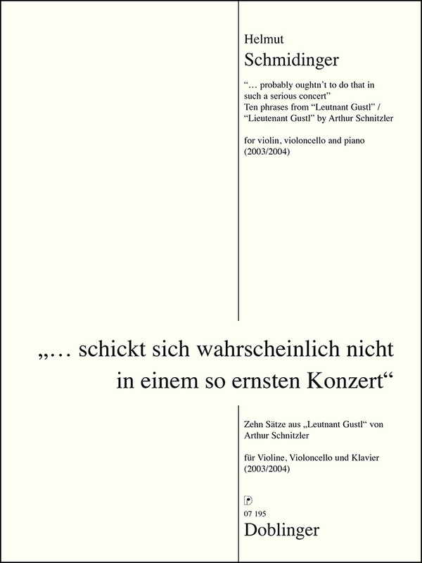 Schickt sich wahrscheinlich nicht in einem so ernsten Konzert
