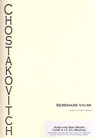 Sérénade Valse no.2 de la suite de jazz no.2