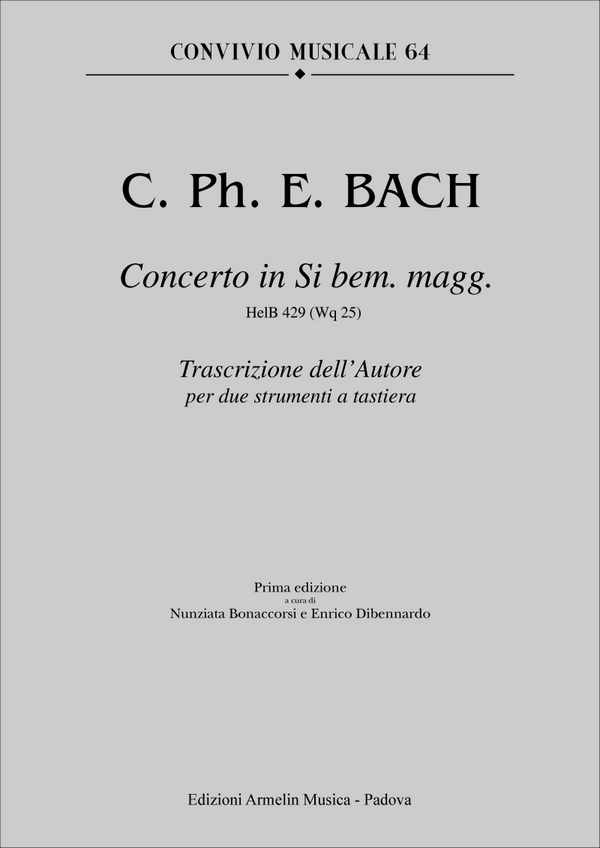 Konzert B-Dur HelB429 (Wq25)