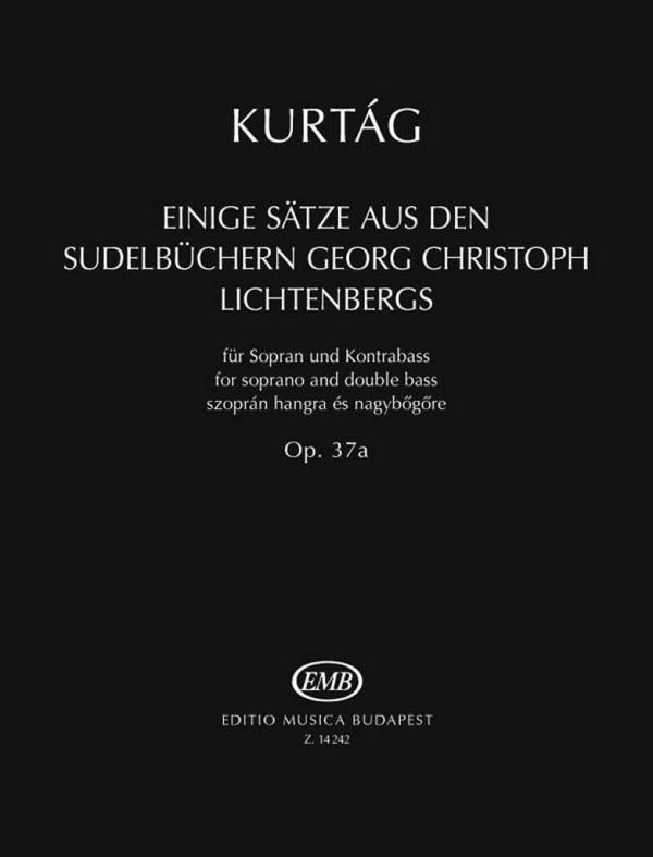 Einige Sätze aus den Schulbüchern Georg Christoph Lichtenbergs op.37a