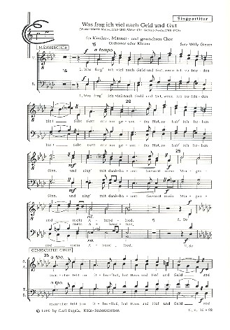 Was frag ich viel nach Geld und Gut