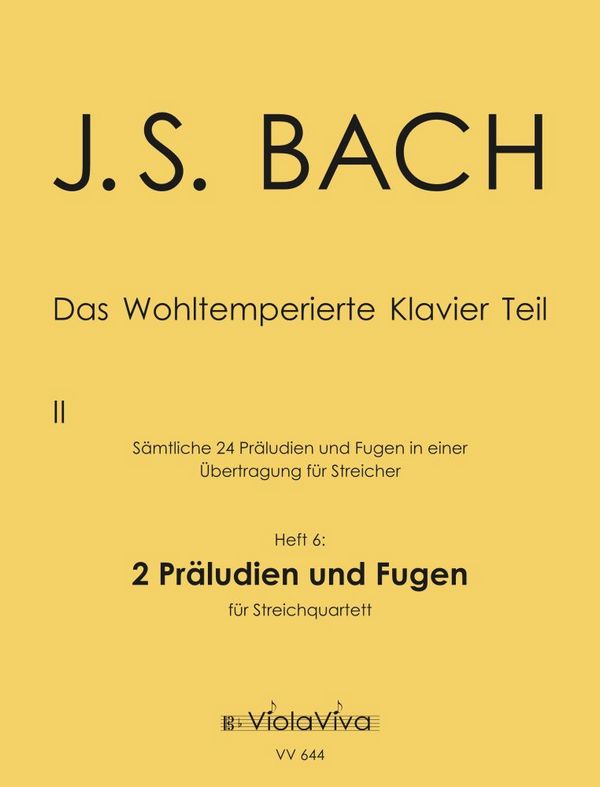 Das Wohltemperierte Klavier Teil 2 Band 6