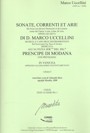 Sonate, correnti et arie op.4