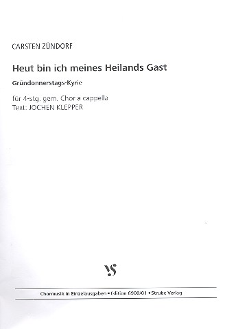 Heut bin ich meines Heilands Gast