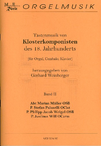Tastenmusik von Klosterkomponisten des 18. Jahrhunderts Band 2