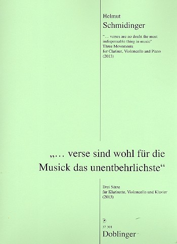 Verse sind wohl für die Musick das unentbehrlichste