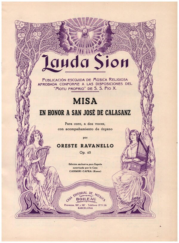 Misa en honor a San José de Calasanz op.63