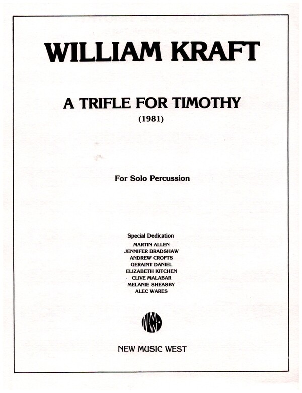 A Trifle for Timothy (1981)