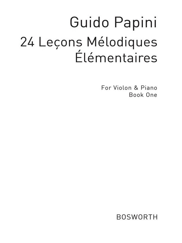 Guido Papini: 24 Elementary Studies For Violin And Piano Op.68 Book 1