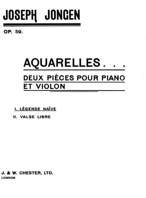 Légende naïve op.59,1