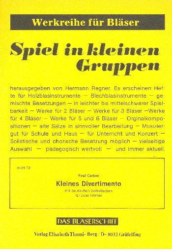 Kleines Divertimento mit deutschen Volksliedern