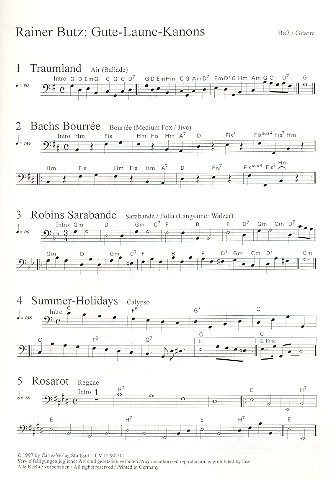 Gute-Laune-Kanons für Kinderchor, Klavier