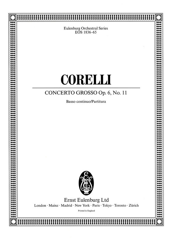 Corelli, Arcangelo, Concerto grosso B-Dur op. 6/11