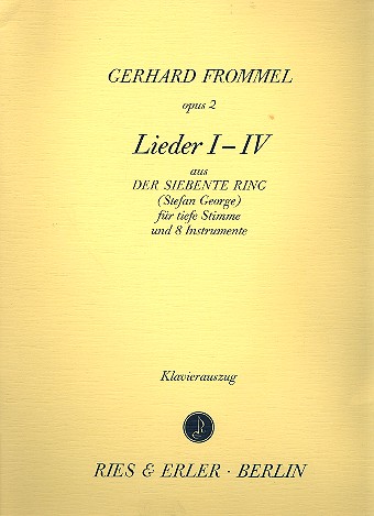 Lieder op.2 Nr.1-4 aus Der Siebente Ring