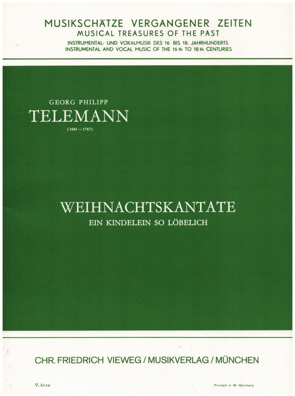 Weihnachtskantate 'Ein Kindelein so löblich'