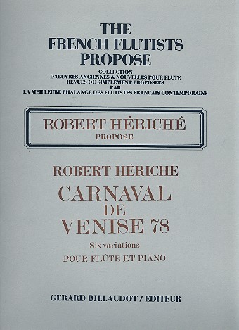 Carnaval de Venise 78 pour flûte et piano