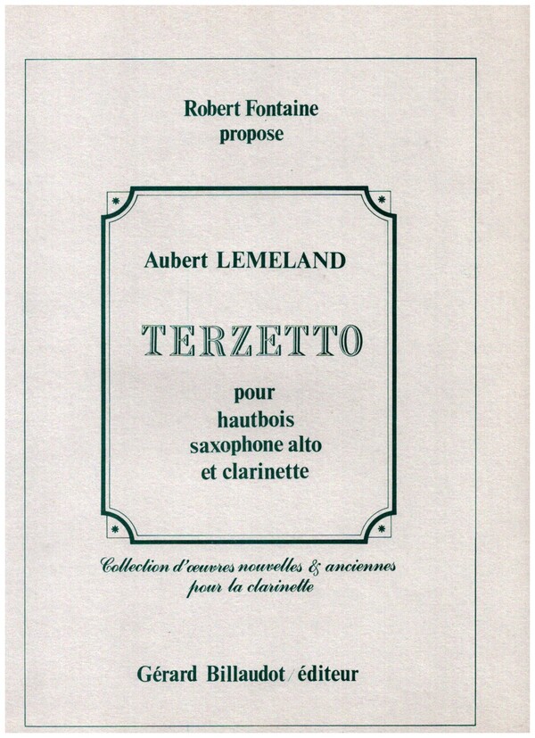 Terzetto op.69 - trios à formations variées