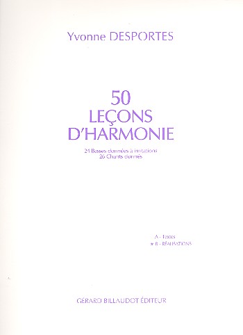 50 lecons d'harmonie vol.B réalisations