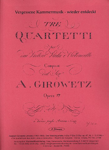 3 Streichquartette op.47