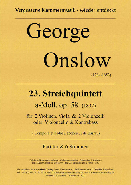 23. Streichquintett a-Moll op.58