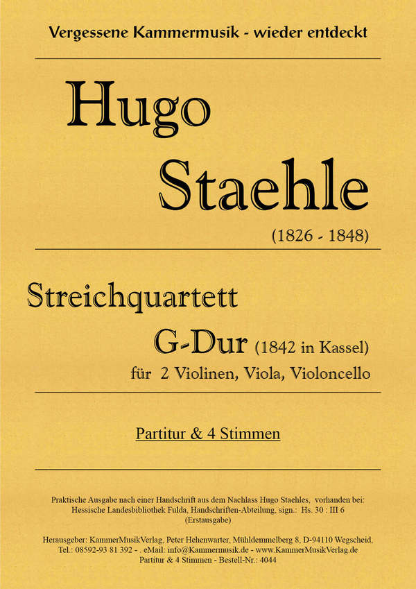 STREICHQUARTETT G-DUR
