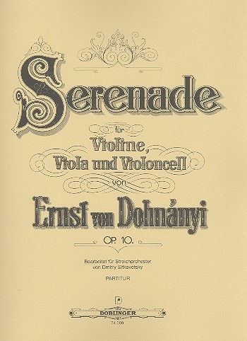 Serenade C-Dur op.10 für Violine, Viola und Violoncello