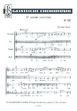 O sacrum convivium für gem Chor