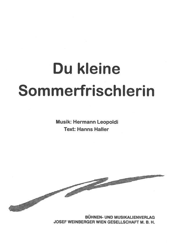 Du kleine Sommerfrischlerin