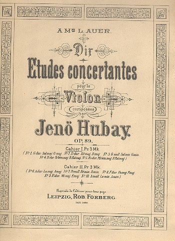 10 Études concertantes op.89 band 1 (Nr.1-5)