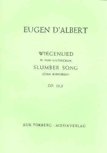 Wiegenlied op.25,2 für Gesang und Klavier